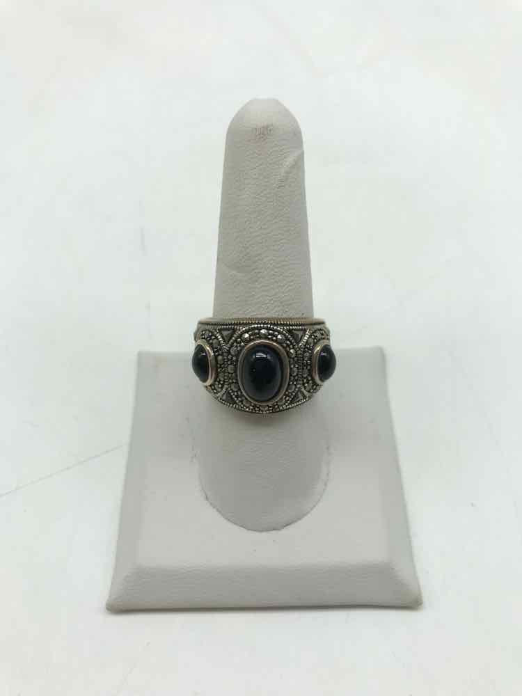 925 Silver Stone Size 9 Band Style