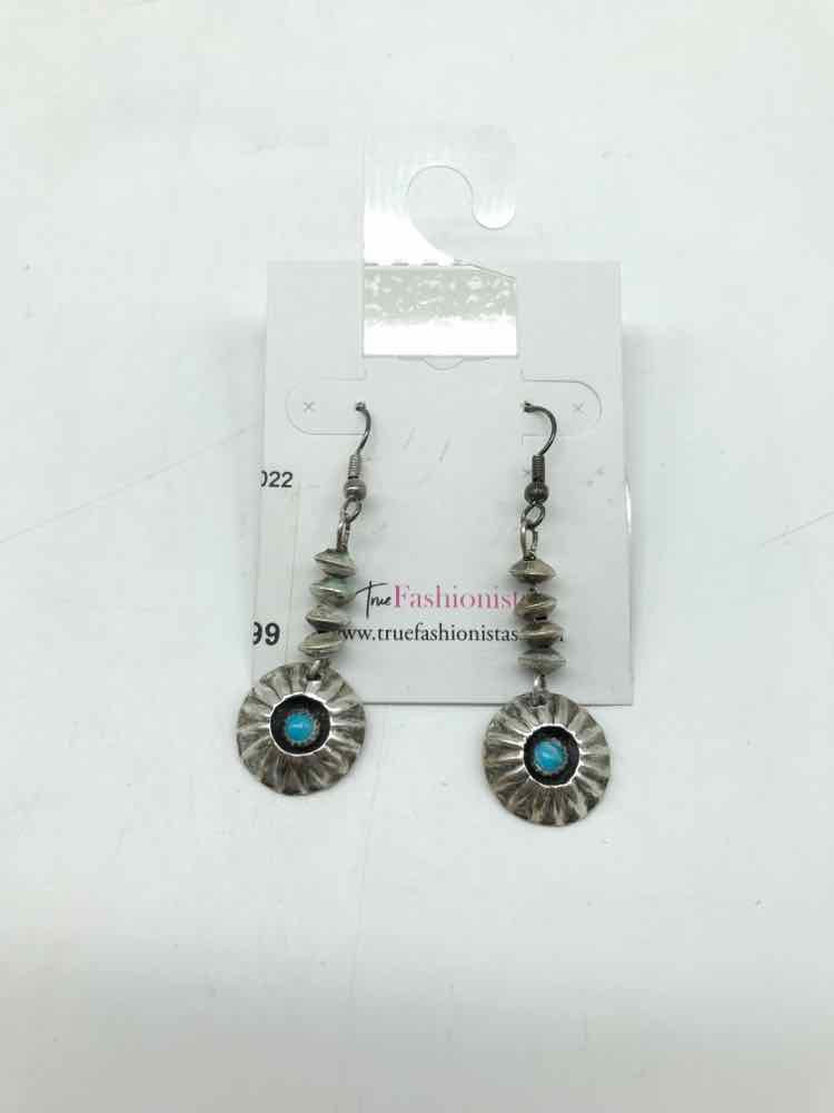 925 Silver Turquoise Drop Earrings