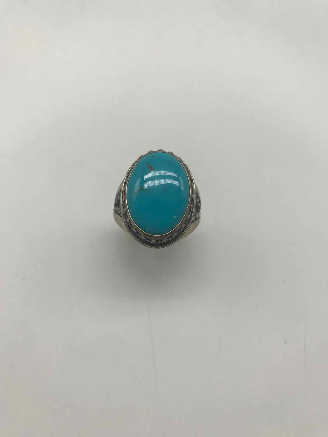 925 Silver Turquoise Size 8 Band Style