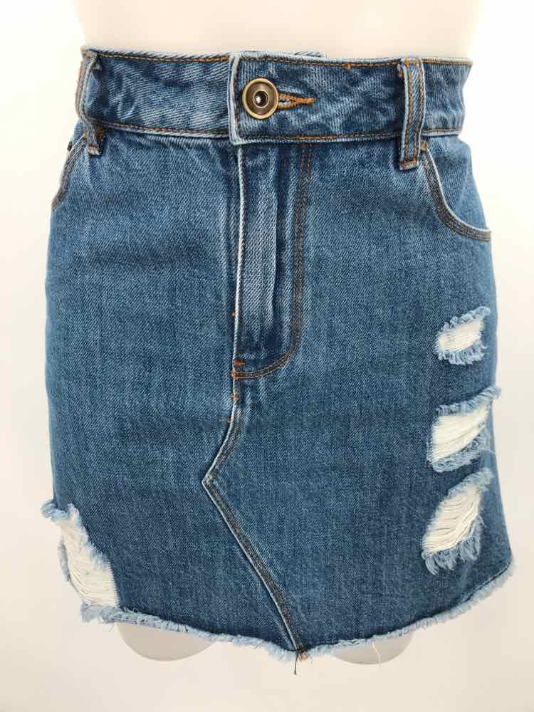 A loves A Blue Size 30 Distressed Denim Skirt