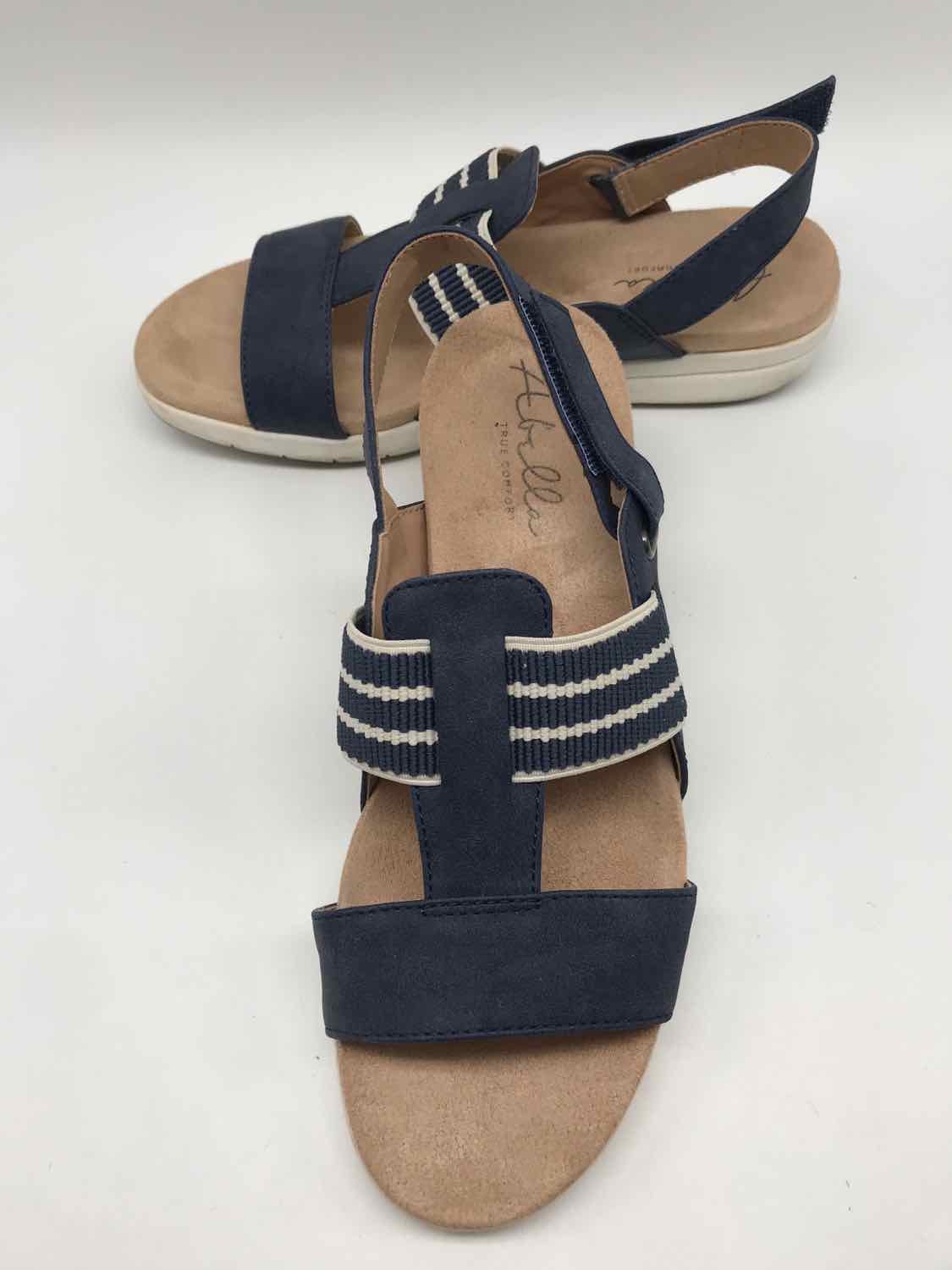 Abella Navy Size 7 Slingback Sandals