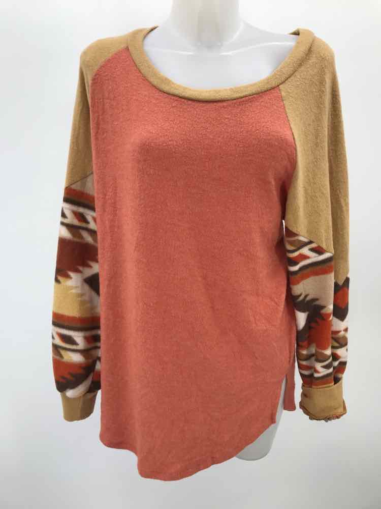 Adora Brown Size Large Printed Sweater