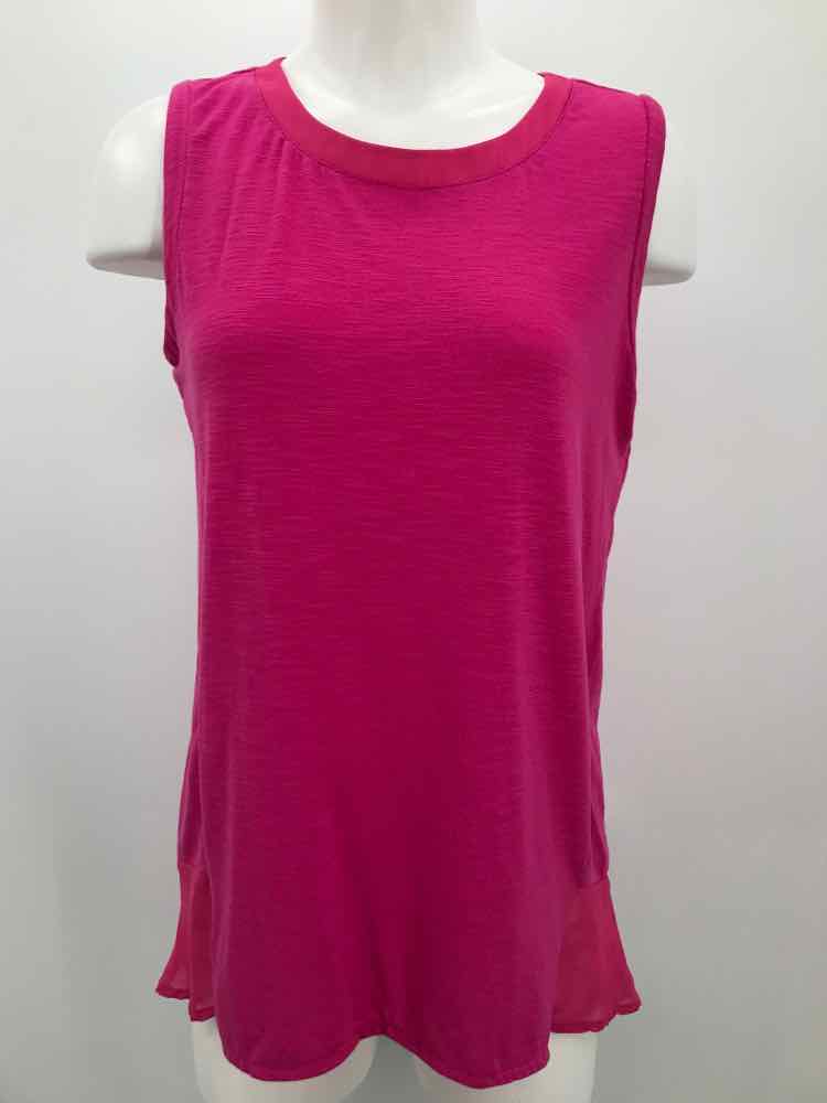 Adrienne Vittadini Pink Size Medium Sleeveless Top