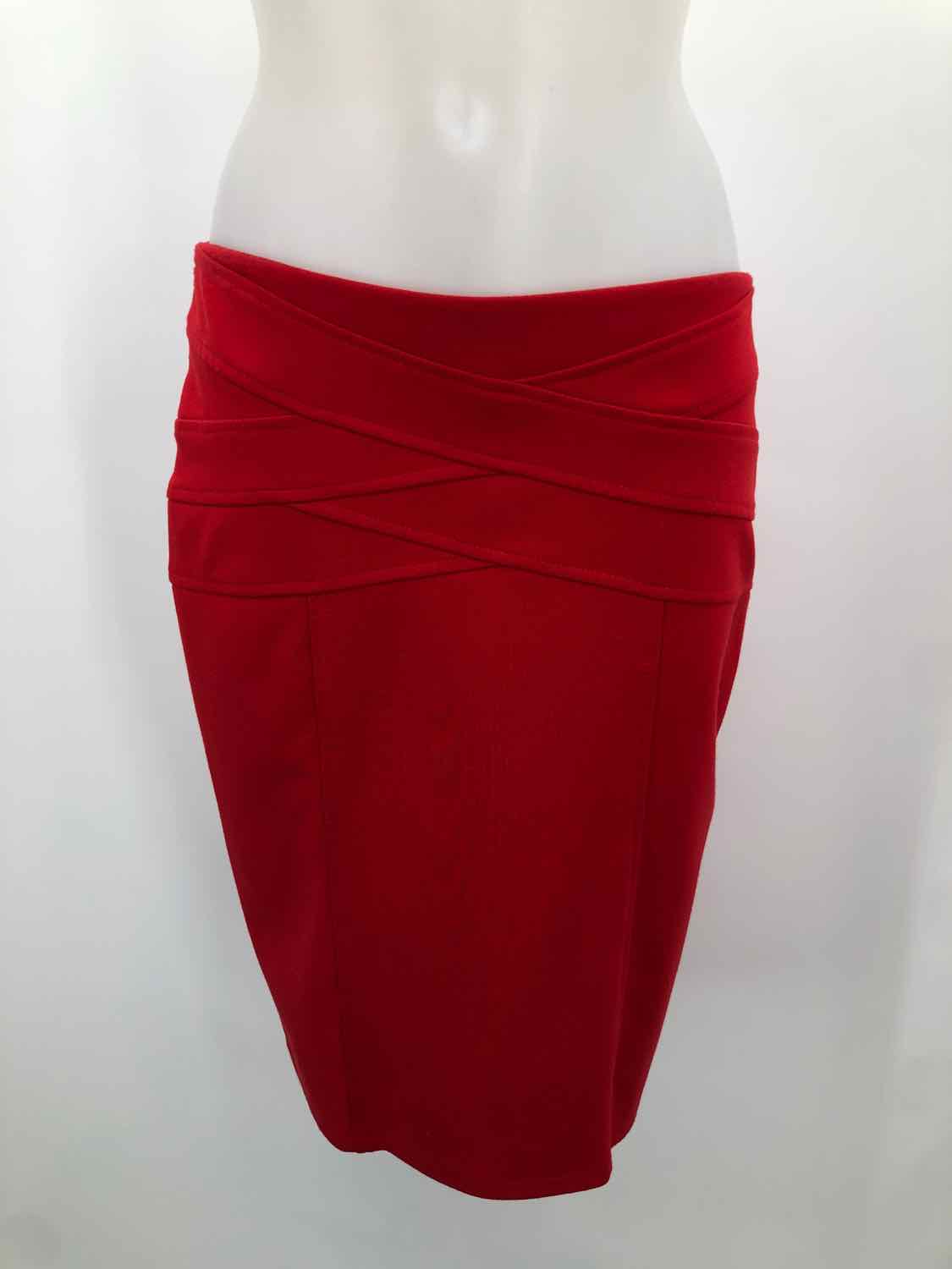 Adrienne Vittadini Red Size 6 Pencil Skirt