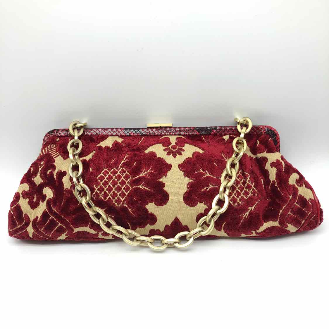 Adrienne Vittadini Red Textured Evening Evening Bag