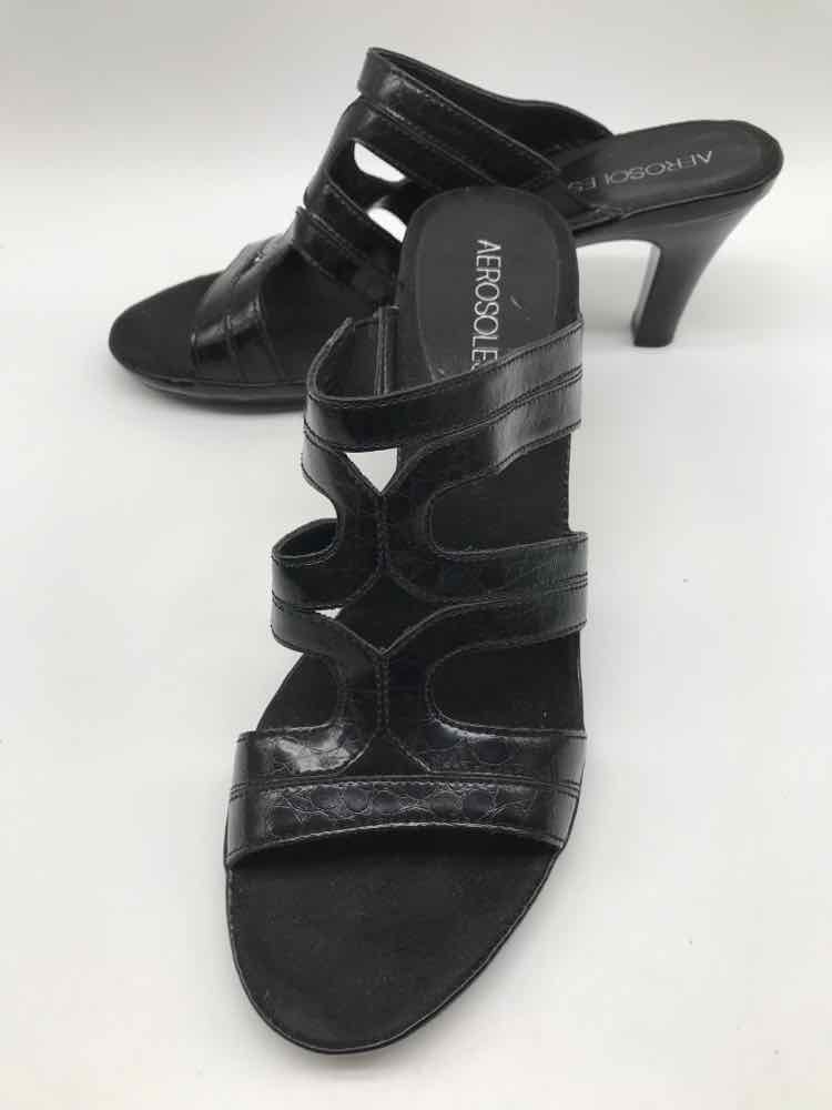 Aerosoles Black Size 8.5 Slide Sandals