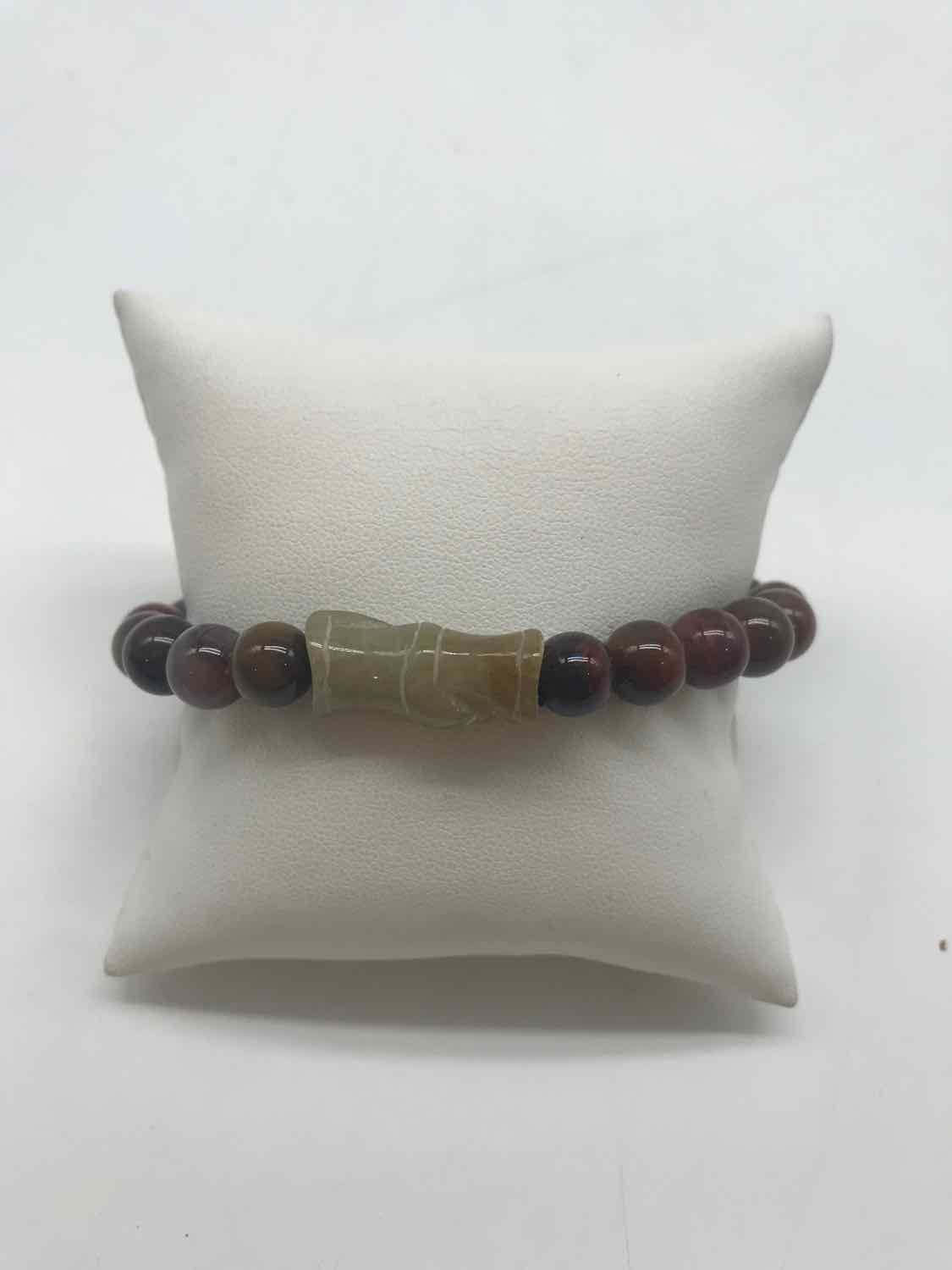 Agate Mens Stretchy Bracelet