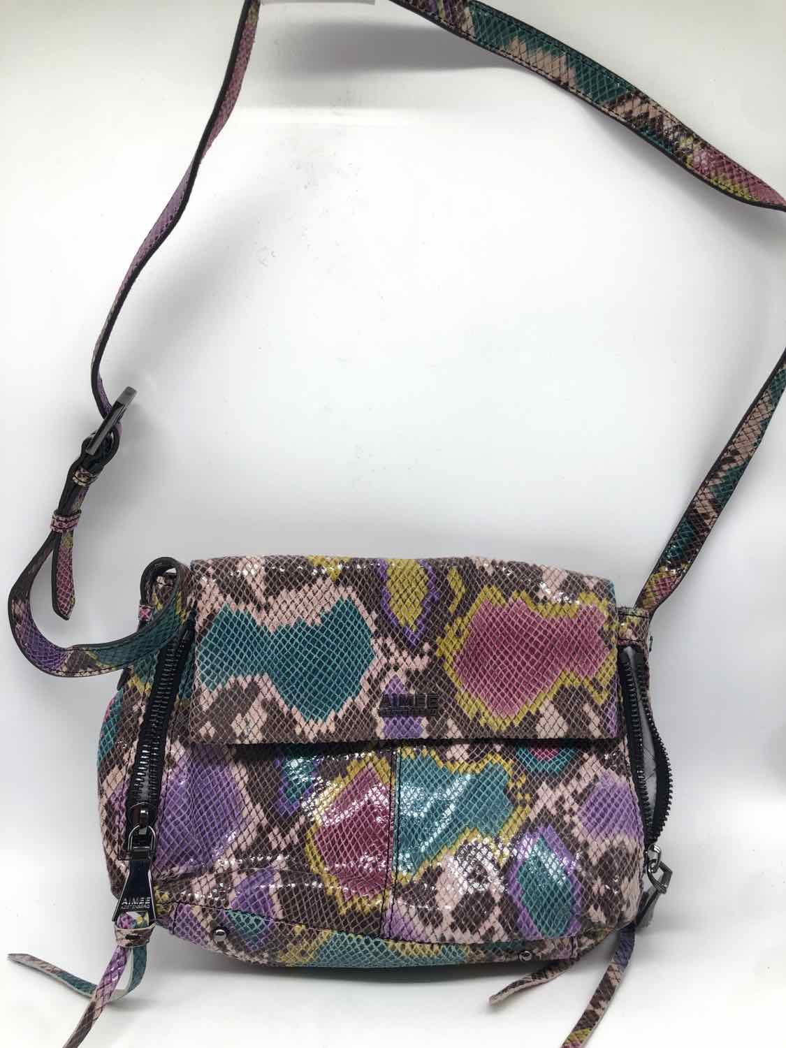 Aimee Kestenberg Purple Snake Grain Crossbody Crossbody