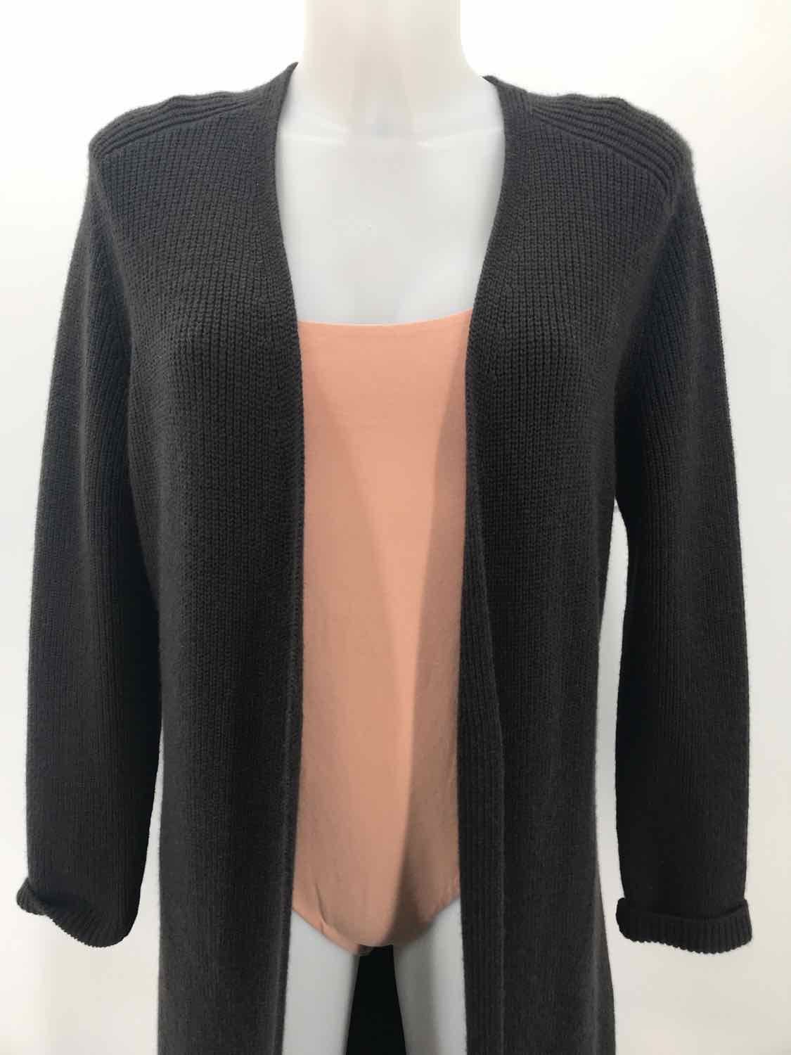 Akris Brown Size 8 Open Long Cardigan