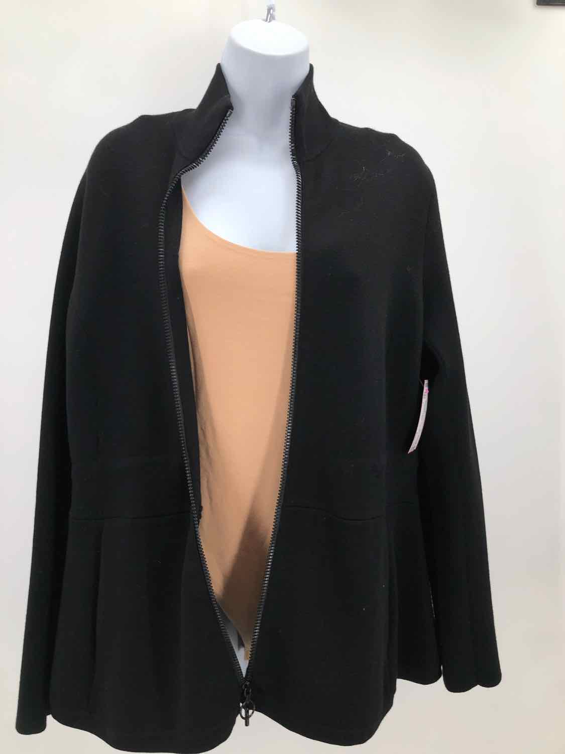 Akris Punto Black Size 6 Zip Front Knit Jacket