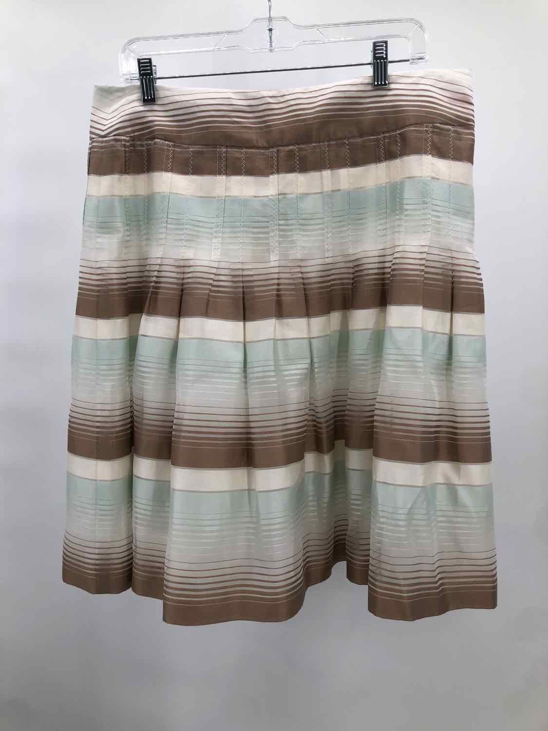 Akris Punto Tan Size 12 Stripe Circle Skirt