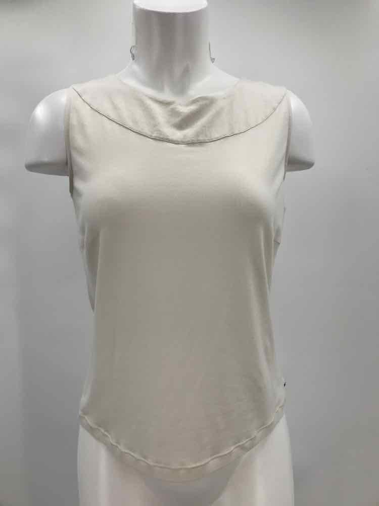 Akris Punto White Size 12 Scoop Neck Tank Top