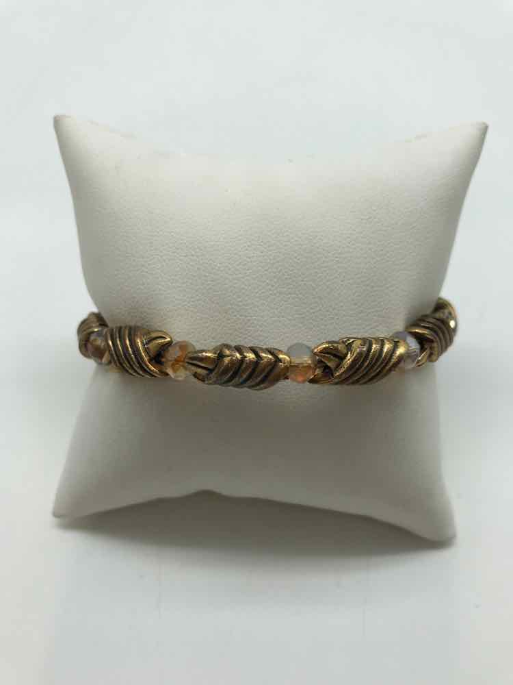 Alex and Ani Brass Beaded Cuff Bracelet