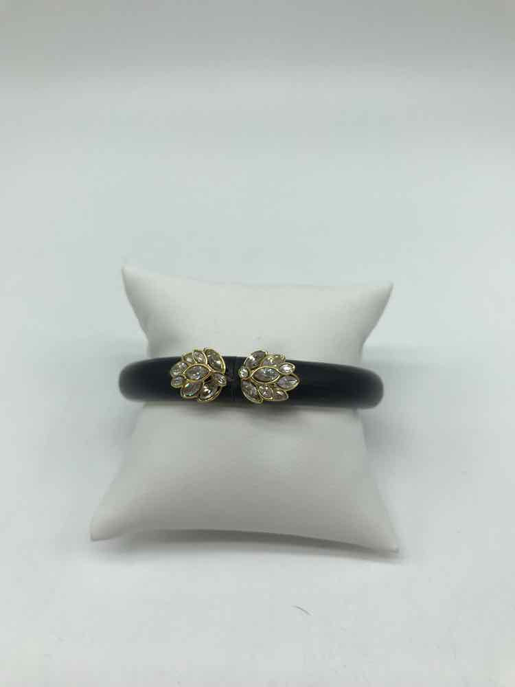 Alexis Bittar Black Rhinestone Bangle