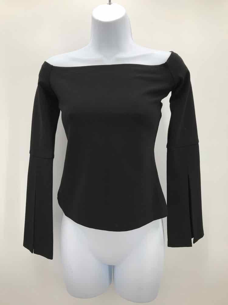 Alexis Black Size XS Long Sleeve Open Shoulder Blouse