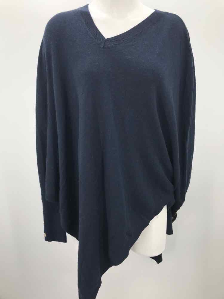 Alfani Navy Size Large Asymmetrical Sweater