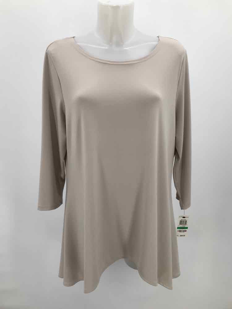 Alfani Tan Size Large Long Sleeve Blouse