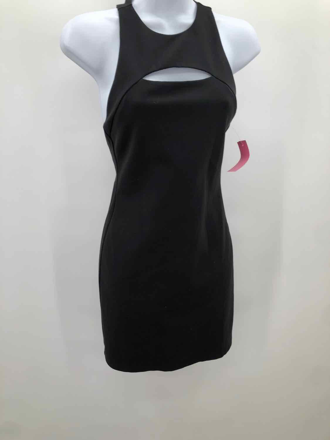 Alice + Olivia Black Size 0 Racerback Short Sleeveless Dress