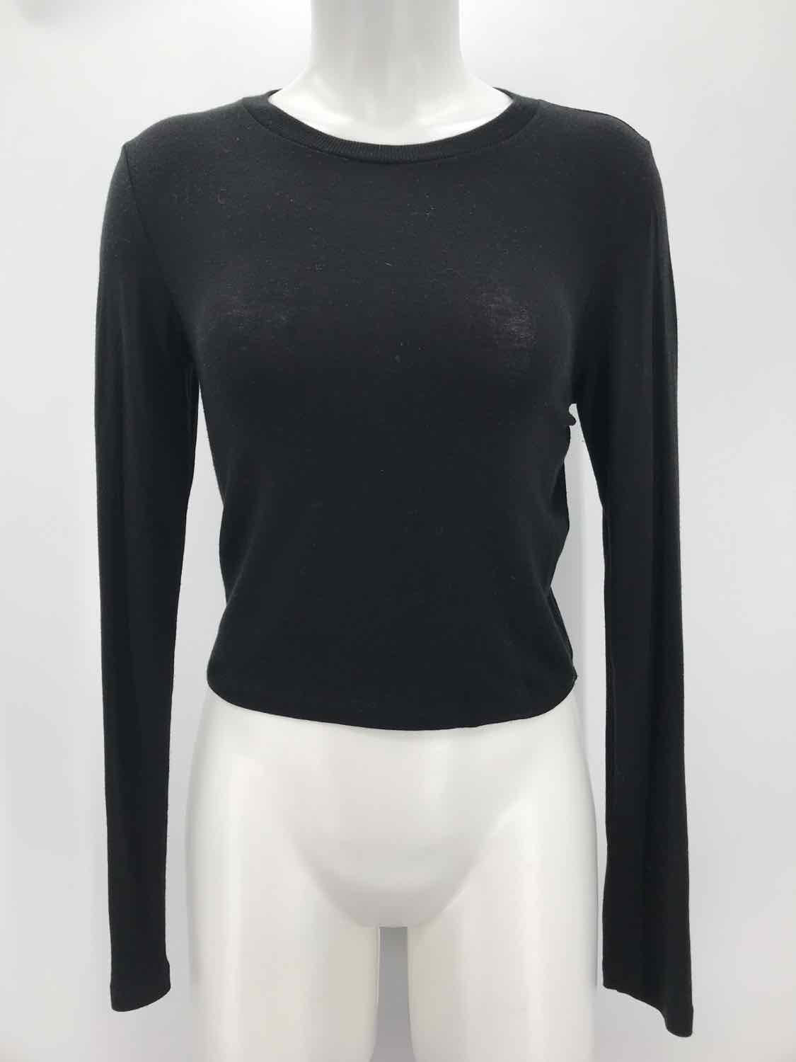 Alice + Olivia Black Size Small P Knit Top