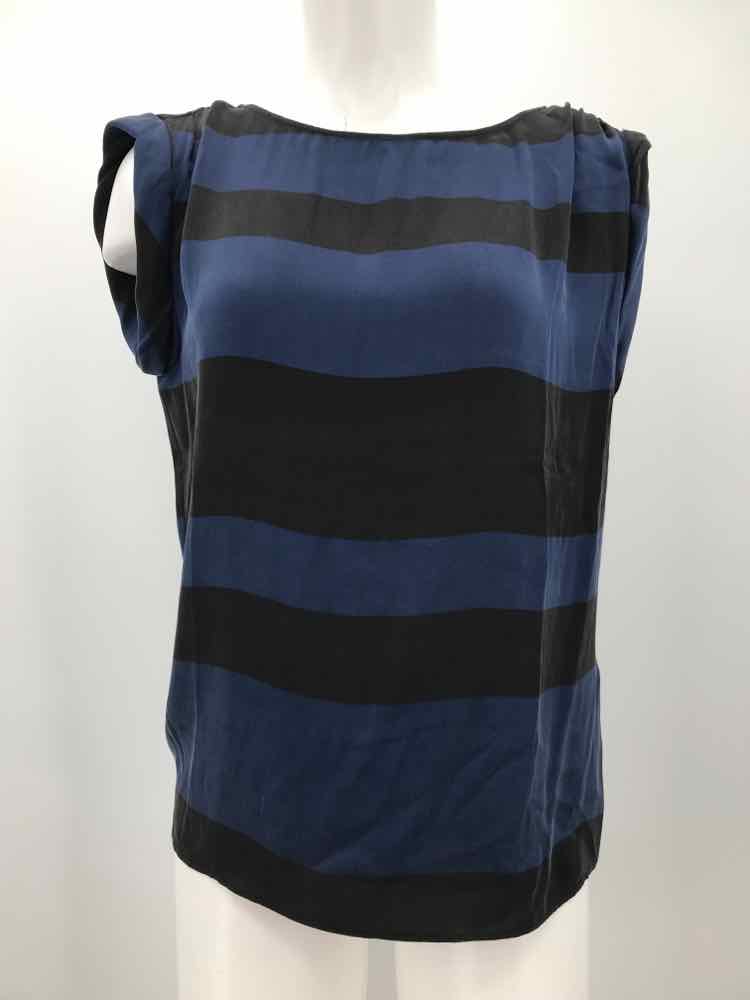 Alice + Olivia Black Size Small Stripe Blouse