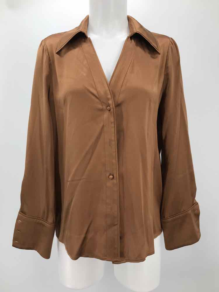 Alice + Olivia Brown Size Medium Button Down