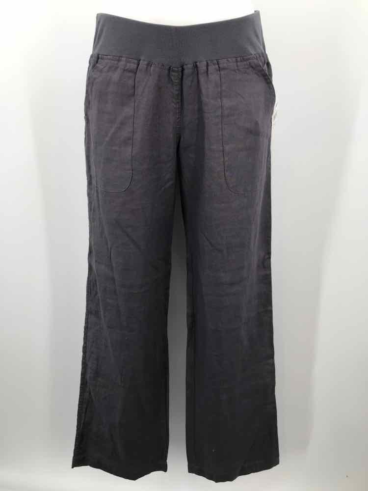 Allen Allen Grey Size Small Linen Pull On Pants