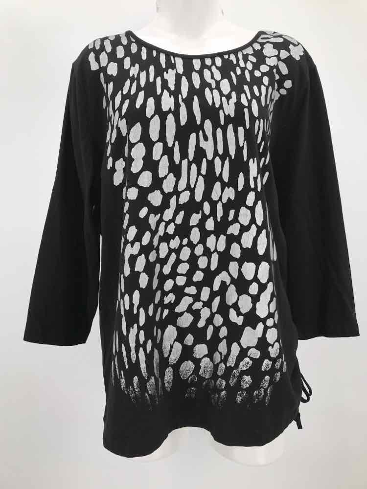 Allison Daley Black Size XL Blouse