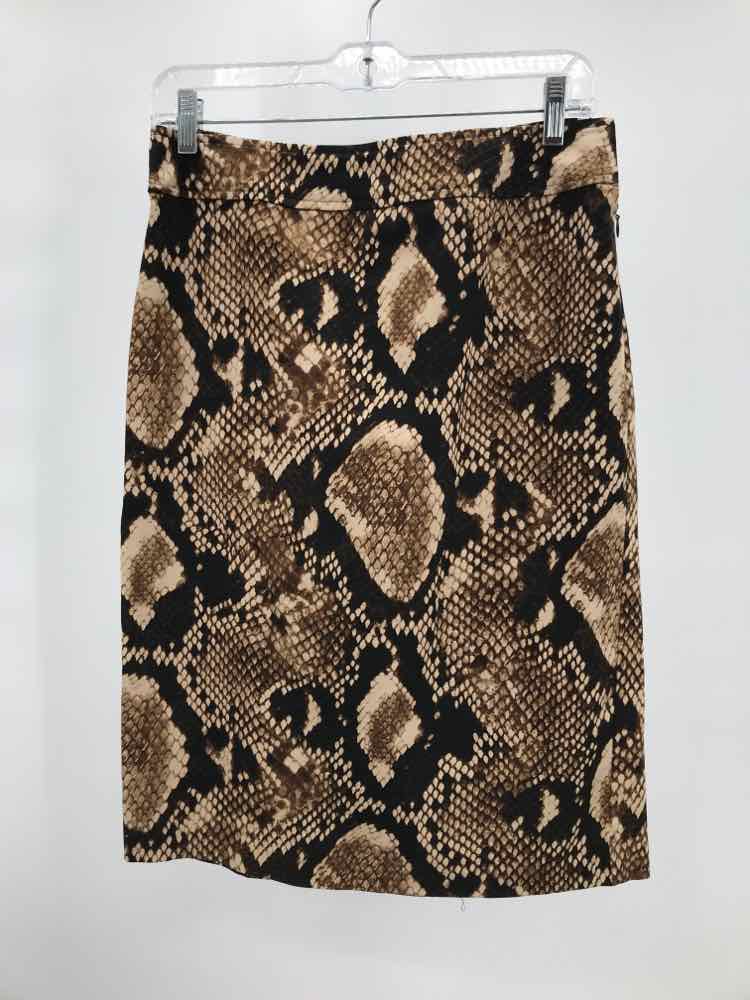 Allison Taylor Brown Size 4 Snake Print Pencil Skirt