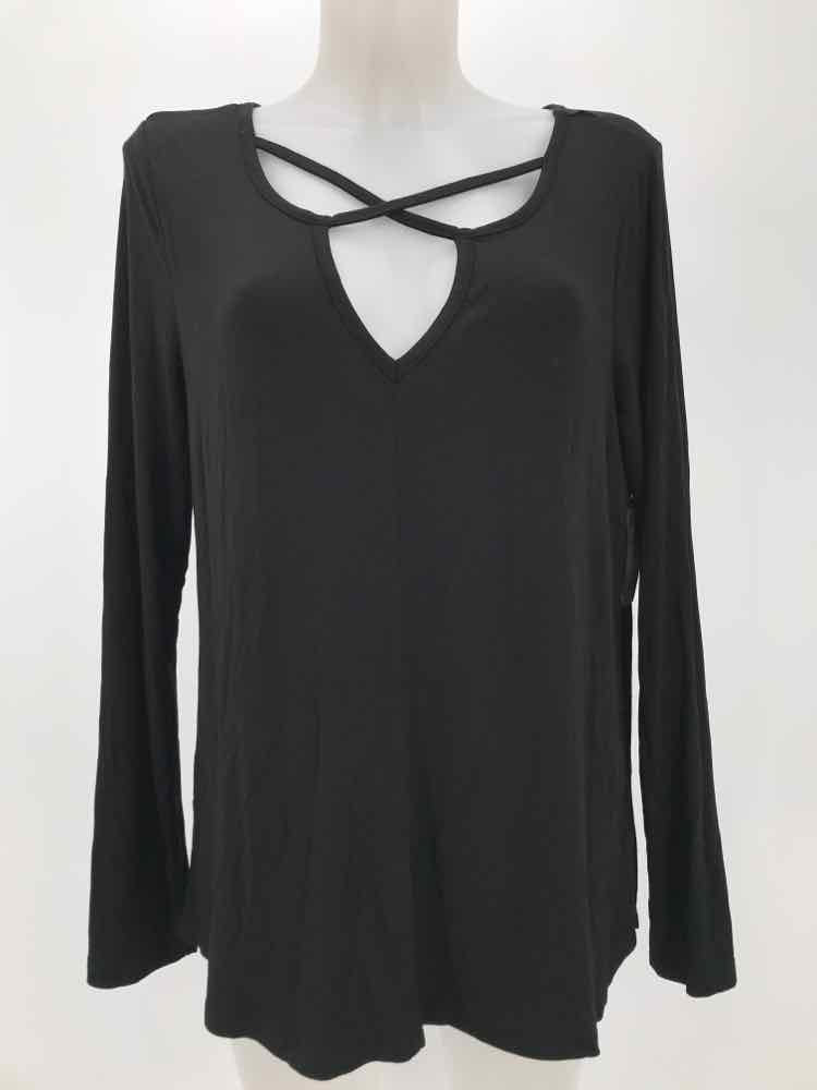 Altar'd State Black Size Large Long Sleeve Blouse