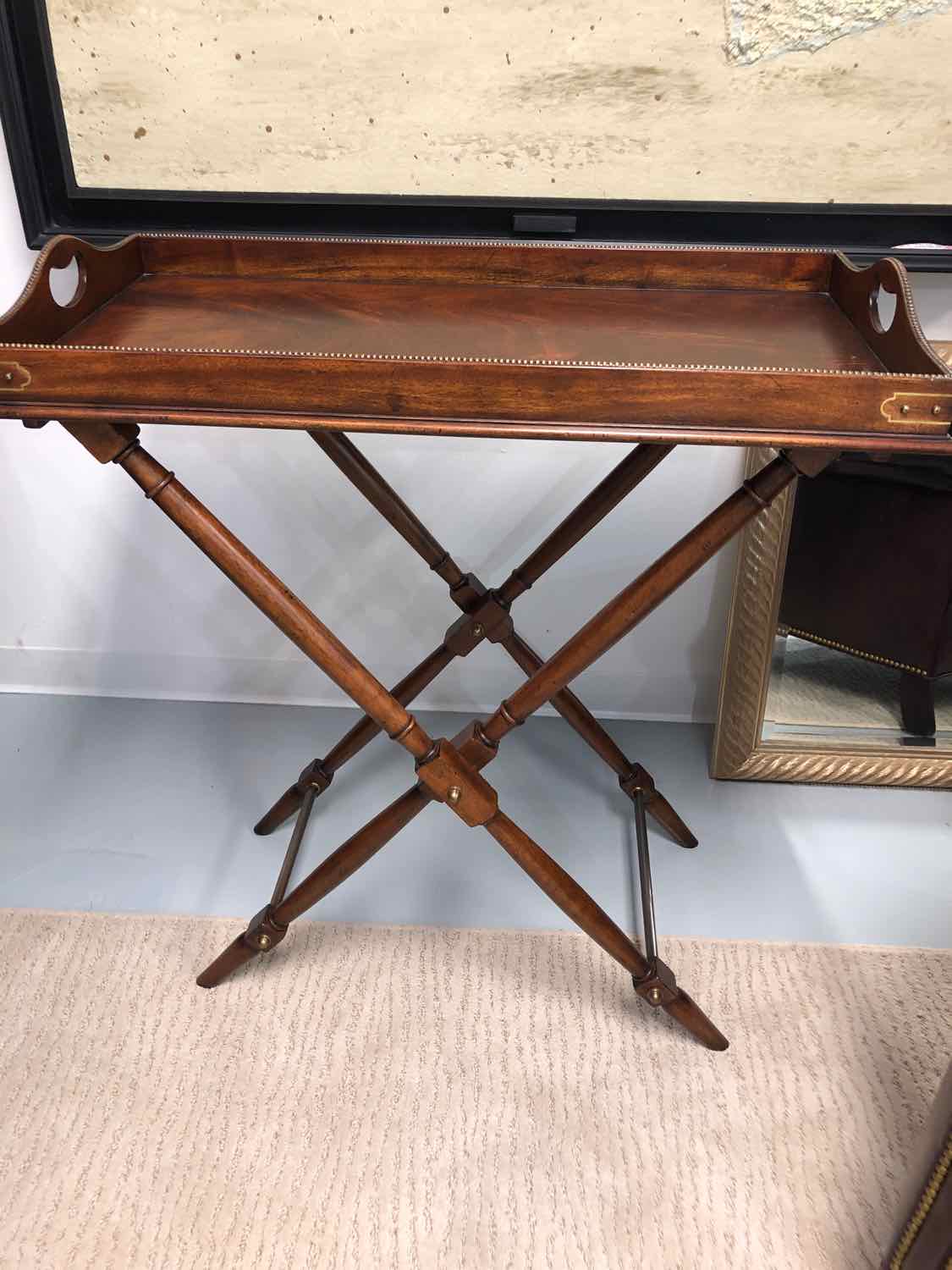 Althorp Brown Wood Dining Room Removable Tray Table