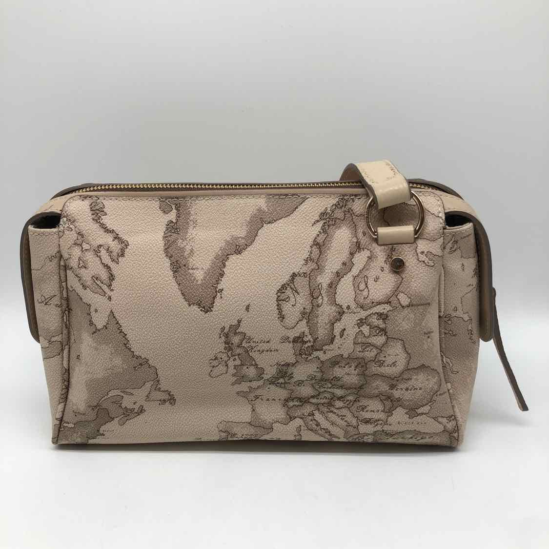 Alviero Martini Tan Map Crossbody Crossbody