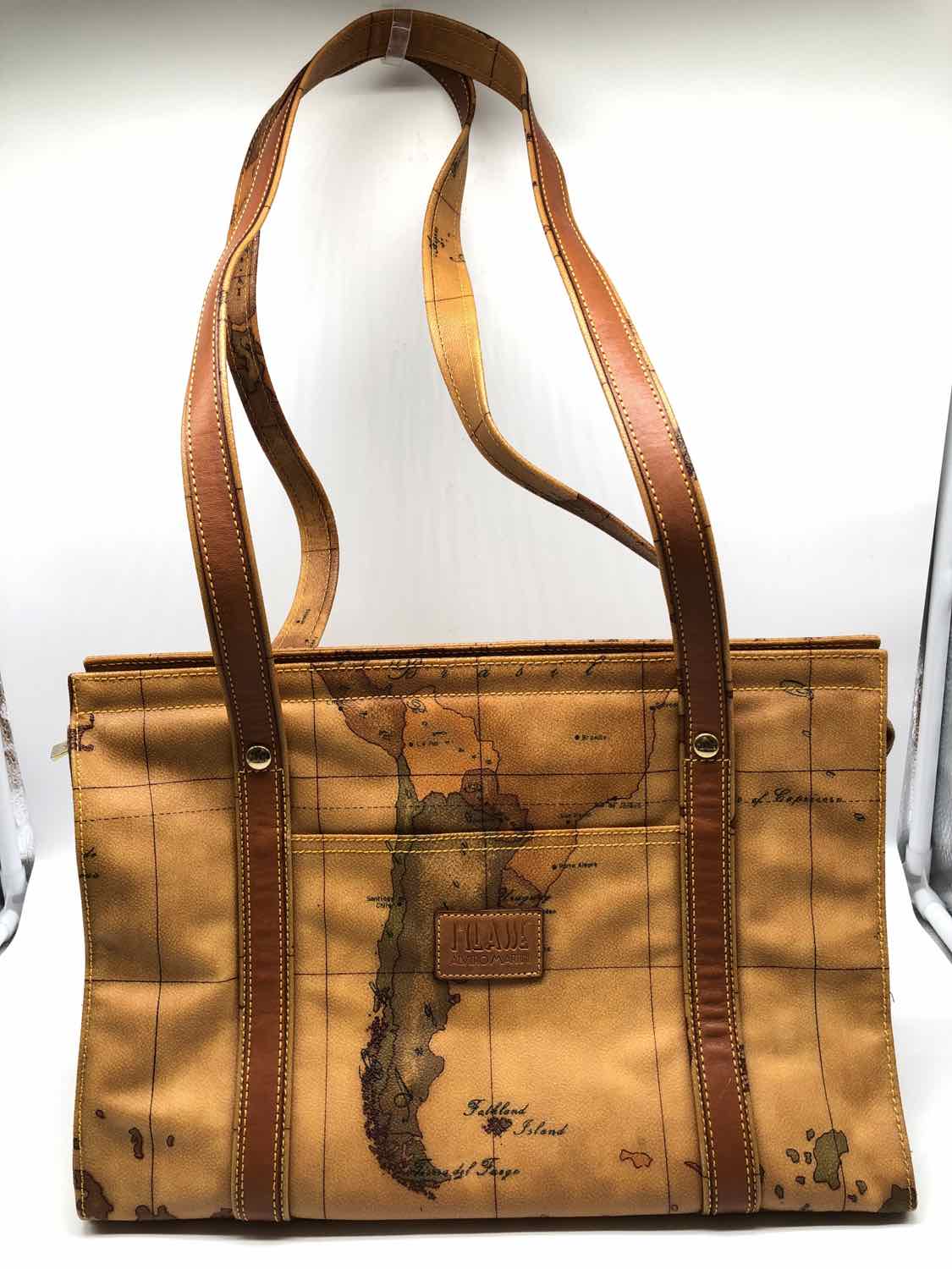 Alviero Martini Tan Map Shoulder Bag Shoulder Bag