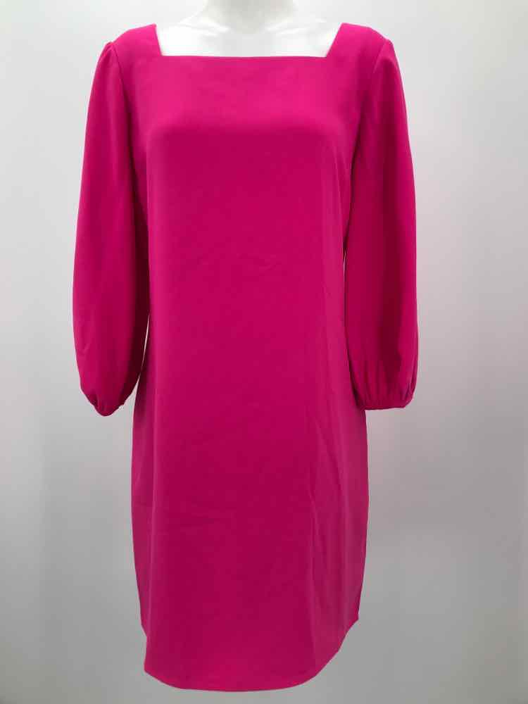 Amanda Uprichard Pink Size Medium Short Square Neck Long Sleeve Dress