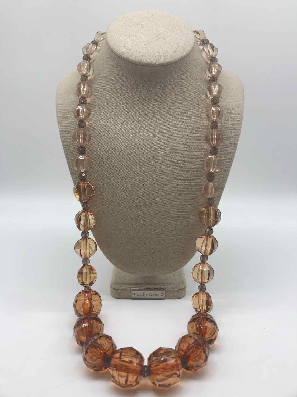 Amber Beaded Long Necklace