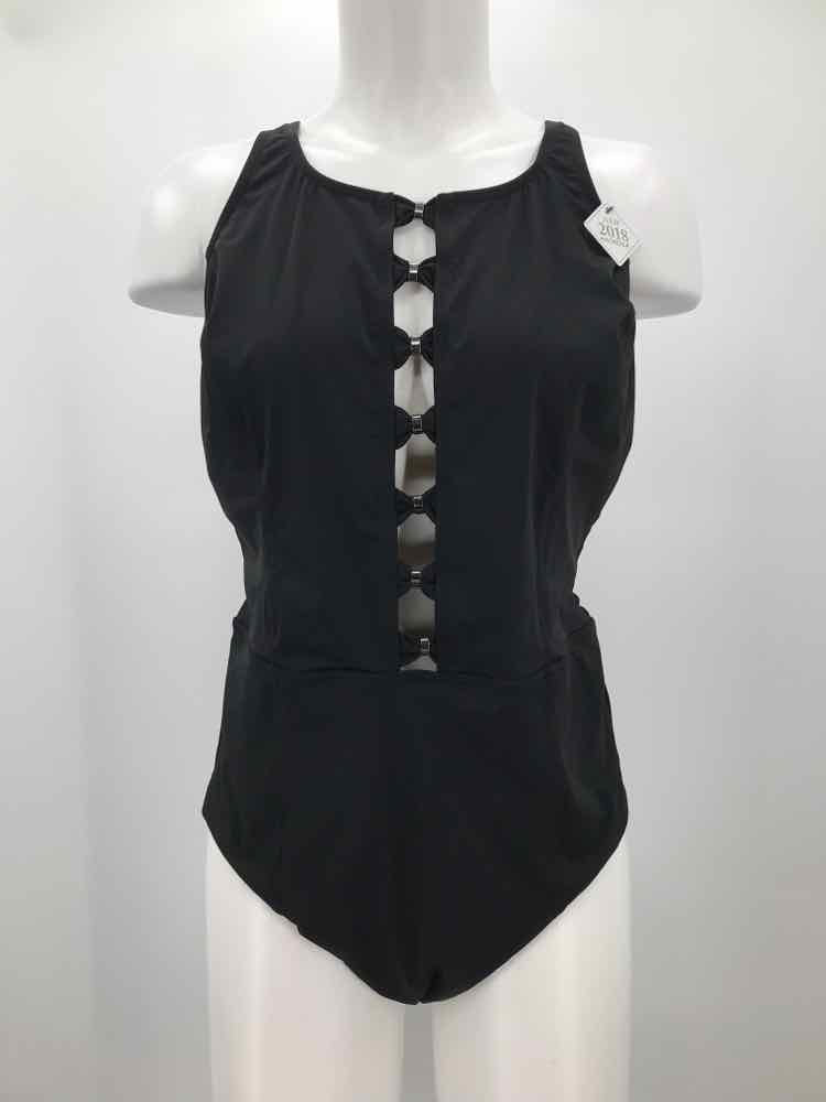 Amoressa Black Size 14 Bow One-Piece