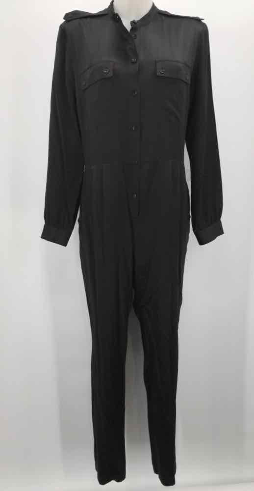 Anine Bing x Helena Christensen Black Size Small P Silk Long Sleeve Jumpsuit