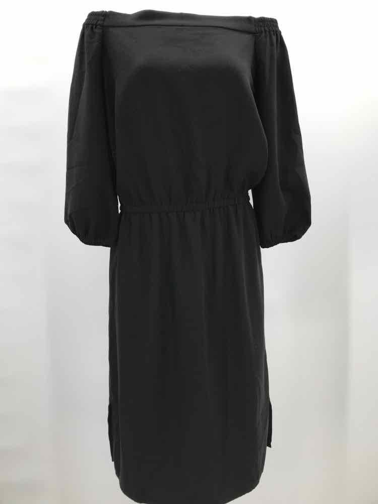 Ann Taylor Black Size 4 Puff Sleeve Off Shoulder Dress