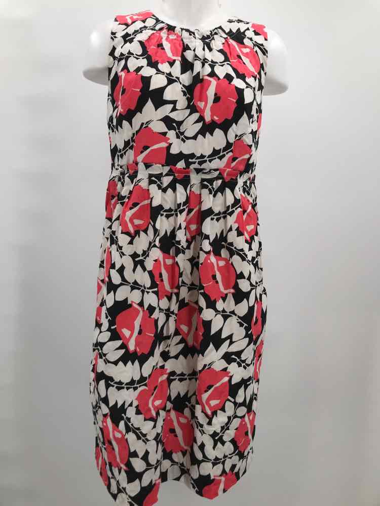 Ann Taylor Black Size 6 Printed Multicolor Knee Length Sleeveless Dress