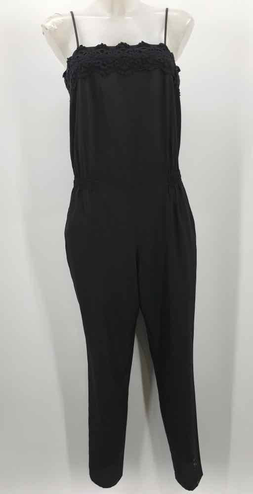 Ann Taylor Black Size 8 Eyelet Sleeveless Jumpsuit