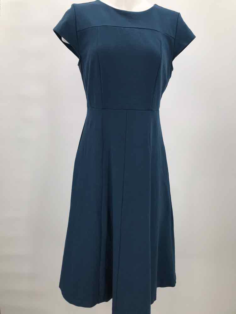 Ann Taylor Blue Size 4 Long Short Sleeve Dress