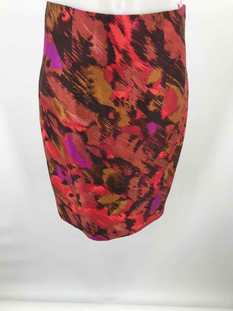 Ann Taylor Brown Size 2 Printed Pencil Skirt