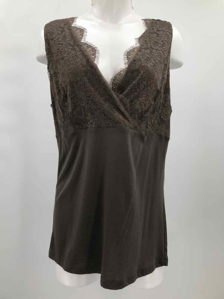 Ann Taylor Brown Size XL Lace Tank Top