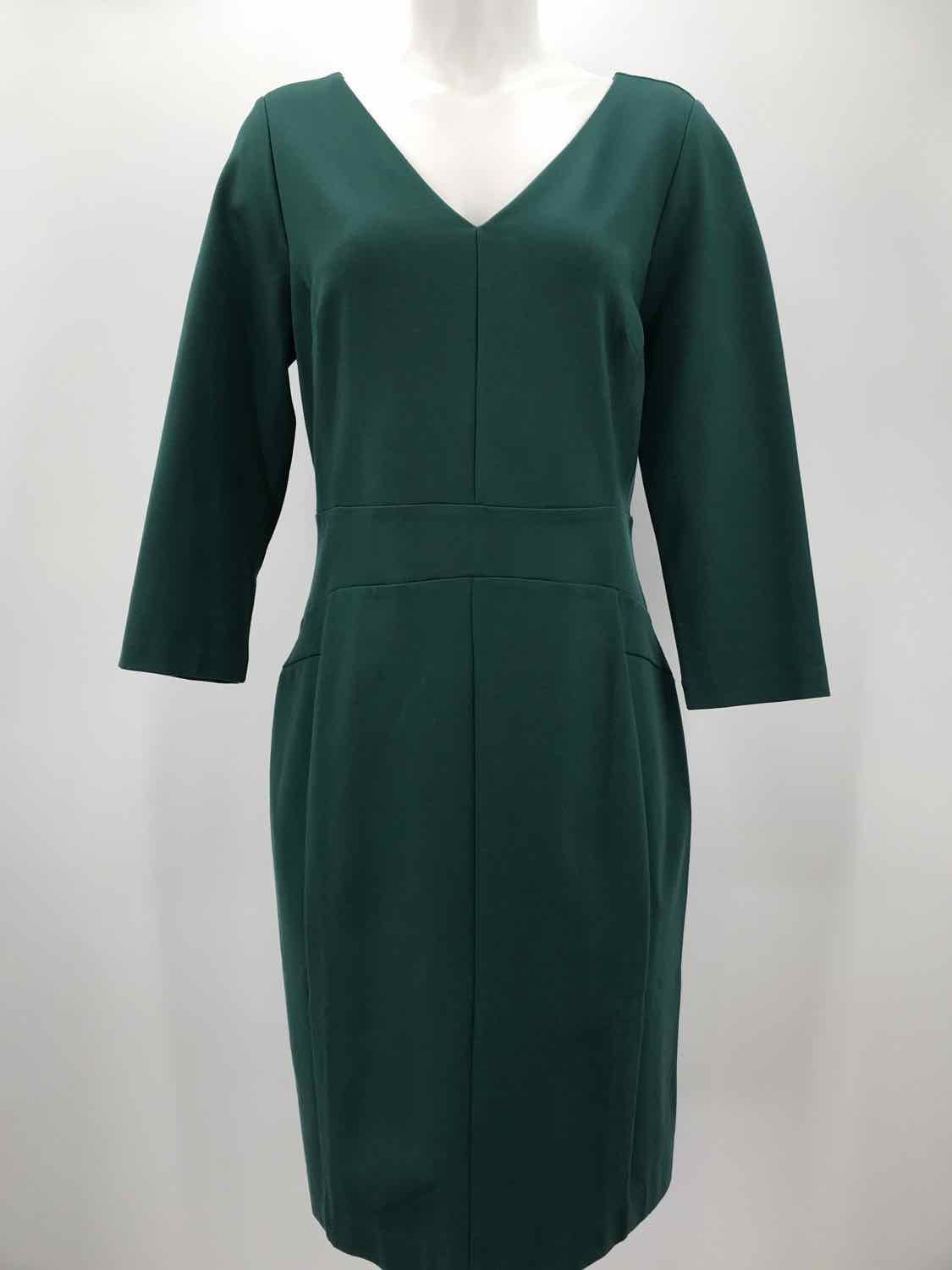 Ann Taylor Green Size 8 Knee Length Long Sleeve Dress