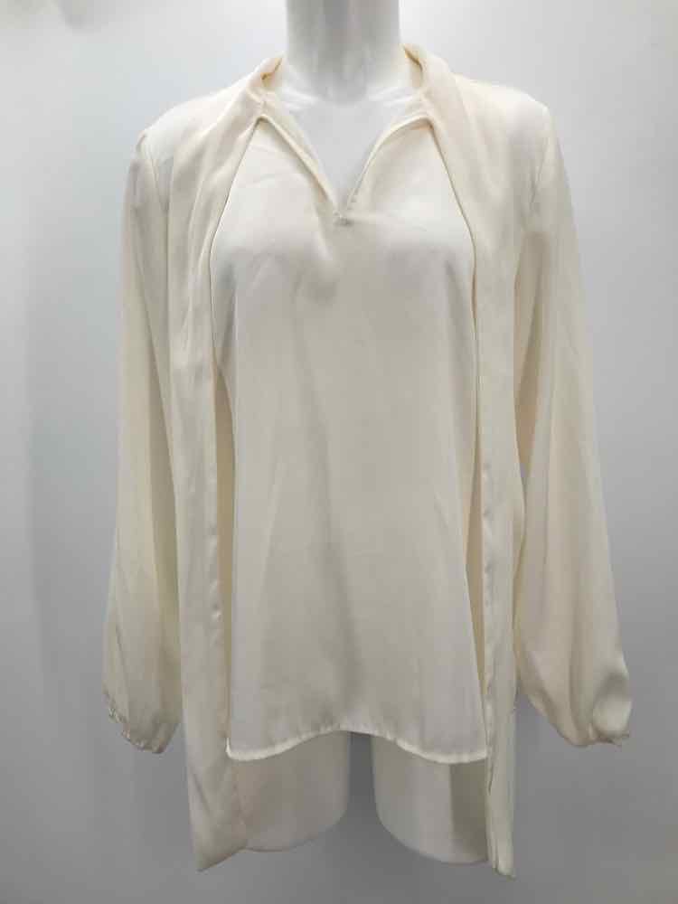 Ann Taylor Ivory Size Medium Long Sleeve Blouse