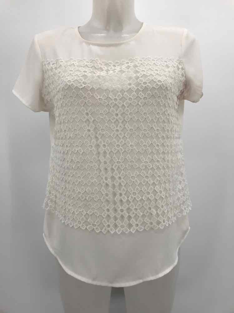 Ann Taylor Ivory Size Small Embroidered Blouse