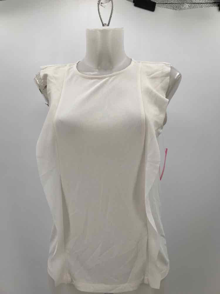 Ann Taylor Ivory Size XS Ruffle Tank Top