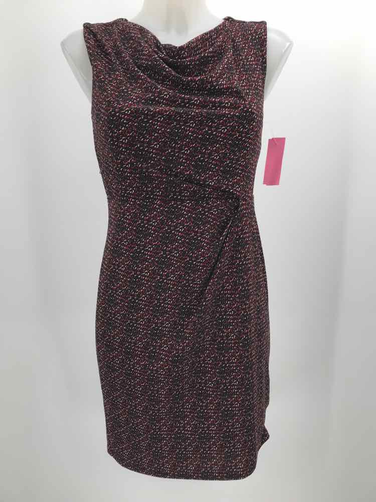 Ann Taylor Purple Size 0P Printed Knee Length Sleeveless Dress