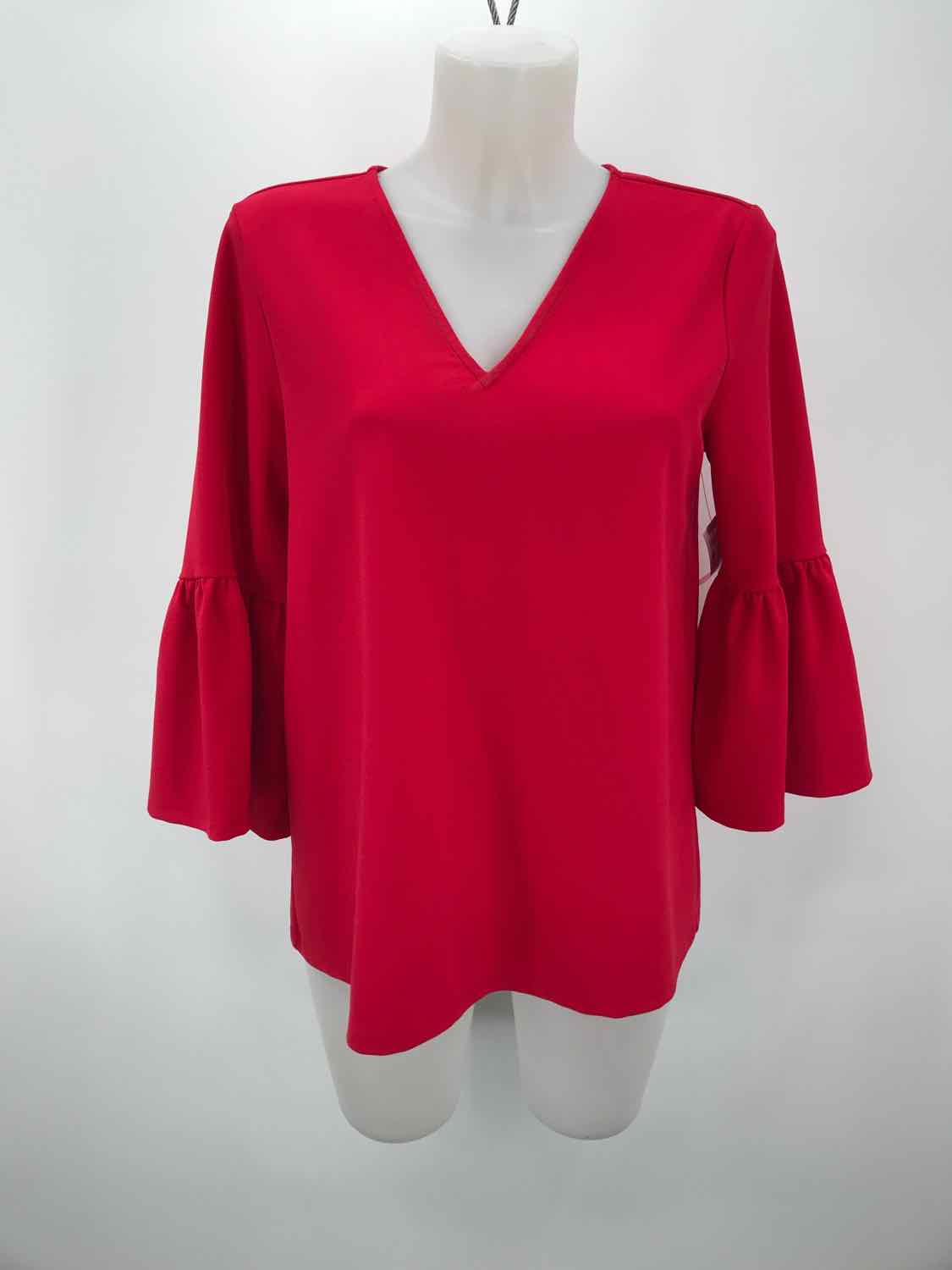 Ann Taylor Red Size Medium Bell Sleeve Blouse