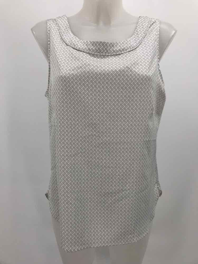 Ann Taylor White Size Large P Printed Tank Top