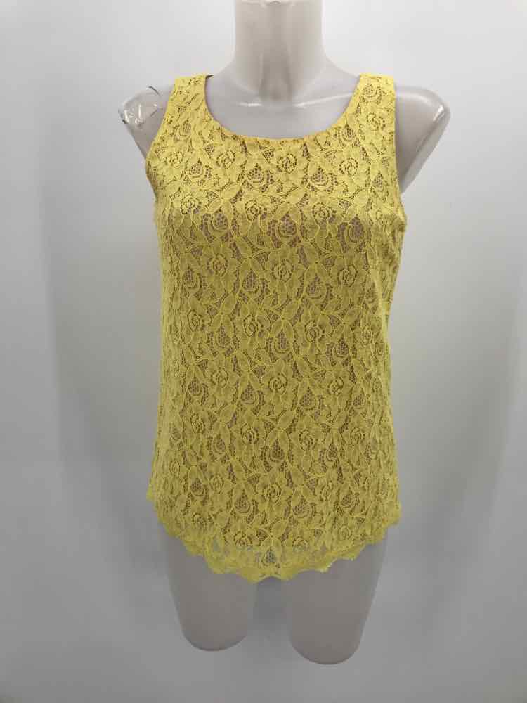 Ann Taylor Yellow Size XS Lace Tank Top